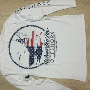 WTF - What The Fin? Long-Sleeve Performance Wicking Shirt - USA Jolly Fin NWT S